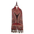 100% полиэстер длинный теплый шарф зимний шаль мода Pashmina